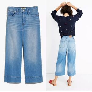 Madewell Tall Wide-Leg Crop Jeans in Delancey Wash plus size 36T